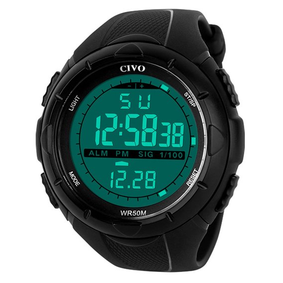 Sport Watch by CIVO Mens Multifunctional Military Waterproof Big Case Digital Casual Business Watch