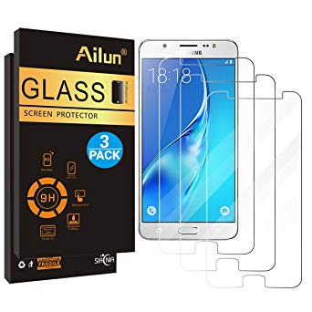 Ailun Screen Protector Compatible Galaxy J7 (2018) [3Pack] Tempered Glass for Samsung Galaxy J7(2018),2.5D Edge,Anti-Scratch,Bubble Free,Anti-Fingerprint&Oil Stain Coating,Case Friendly