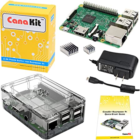 CanaKit Raspberry Pi 3 Kit with Premium Clear Case and 2.5A Power Supply (UL Listed)