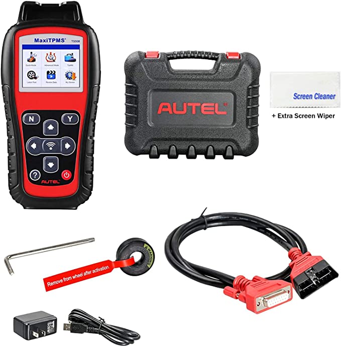 Autel MaxiTPMS TS508(with Extra Screen Wiper) TPMS Relearn/Reset/Diagnosis Tire Sensor DTCs Tool Advance Mode Diagnostic Scan Sensor ID(Advanced TS401/TS408/TS501)