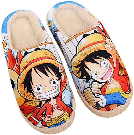 Gumstyle Japanese Anime Style Anti-slip House Slippers Winter Plush Warm Indoor Shoes