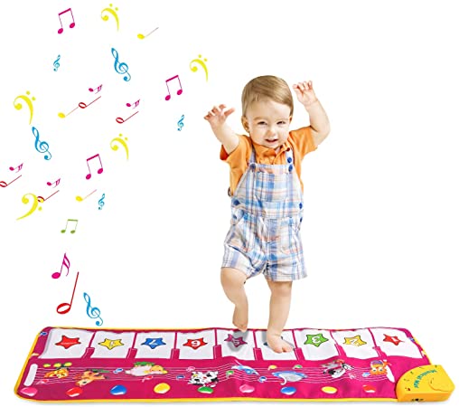 m zimoon Dance Mat,Piano Mat for Kids Keyboard Carpet Touch Play Mats Children Early Educational Musical Mat (Purple)