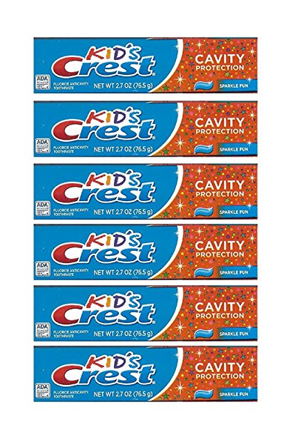 Kids Crest Toothpaste - Cavity Protection, 2.7 Oz,(pack of 6)