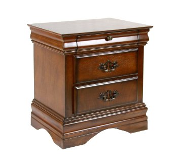 Furniture of America Laurelle 2-Drawer Nightstand, Dark Oak