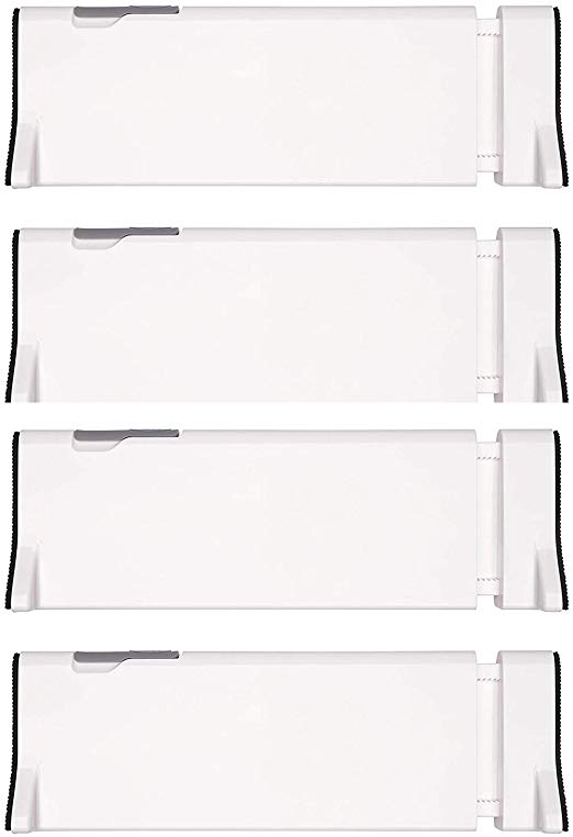 OXO TOT Expandable Drawer Dividers, 4-Pack Drawer Organizers