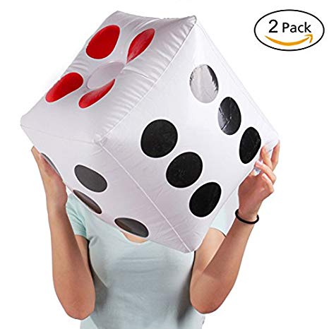 13" Jumbo Inflatable Dice, Pack of 2