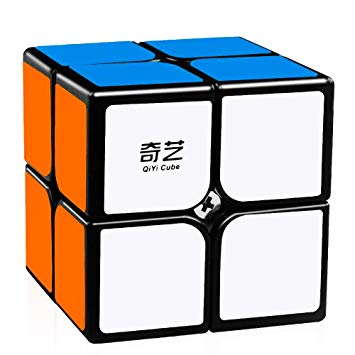 D ETERNAL Qiyi Qidi 2x2 High Speed Magic Rubiks Rubix Puzzle Cube,Black