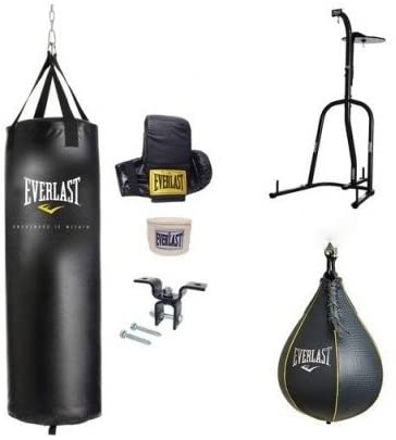 Everlast Dual Station Heavy Bag Stand, Value Bundle