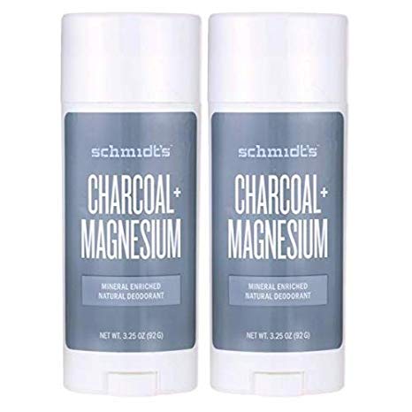 Schmidts Deodorant Charcoal  Magnesium Deodorant 3.25 Once (2 Pack)
