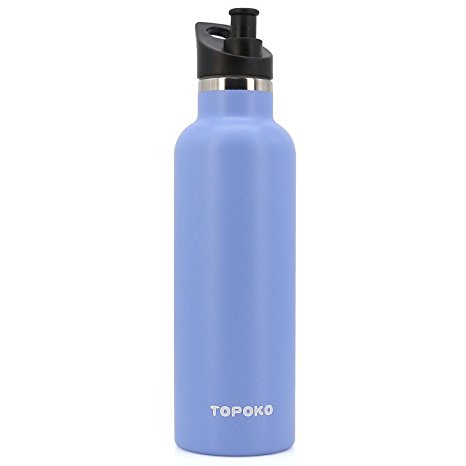 25 OZ Double Wall Water Bottle Straw Lid with Handle, Vacuum Insulated Stainless Steel Bottle, Sweat Proof, Leak Proof Thermos Standard Mouth, Vacuum Seal Cap Mug