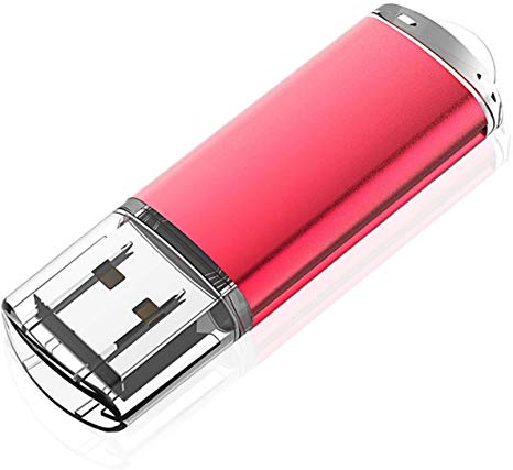 KOOTION Flash Drive 64 GB USB 2.0 Thumb Drive 64GB Memory Stick Pen Drive Keychain Design Jump Drive Zip Drive with LED Indocator,Red