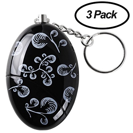 3 Pack ANRUI 120 dB SOS Emergency Personal Alarm Keychain Self Defense for Elderly Kids Women Adventurer Night Workers Anti-theft Alarm Policeman Recommend