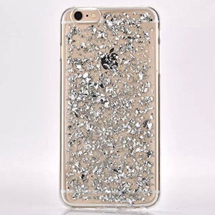 iPhone 6 plus Casedoopoo  iPhone 6S plus Case Luxury Soft Bling Glitter Sparkle Hybrid Bumper Case with Liquid Infused with Glitter and Stars For Iphone 6 plusIphone 6S plus- silver