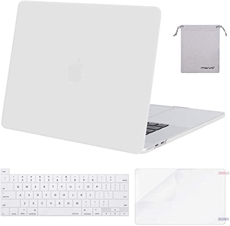 MOSISO Compatible with MacBook Pro 16 inch Case 2020 2019 Release A2141 with Touch Bar Touch ID, Protective Plastic Hard Shell Case & Keyboard Cover & Screen Protector & Storage Bag, White