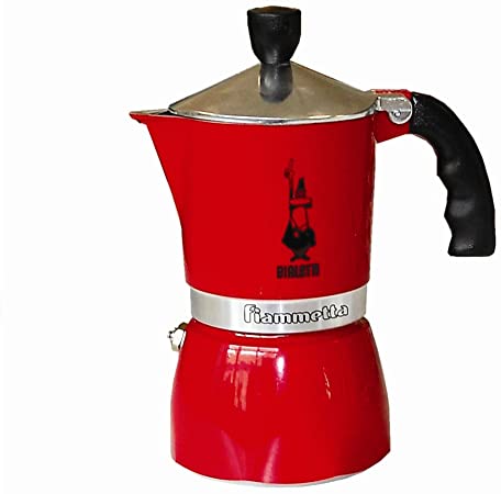 Bialetti "Fiammetta" Stove Top Espresso Maker, 3-cup (RED)