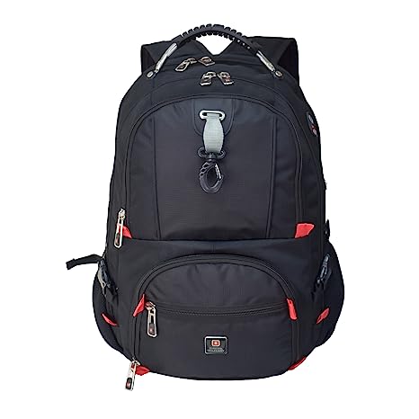 Swiss Military Laptop Backpack with USB Charging/Aux Port (LBP77)