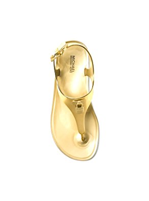 Michael Michael Kors Womens Mira Metallic Jelly Thong Sandals