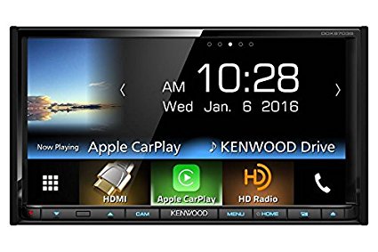 Kenwood DDX9703S 2-DIN In-Dash DVD/CD/AM/FM Car Stereo w/ 6.95" Touch Screen with Built-in HD Radio, Apple Carplay and Android Auto