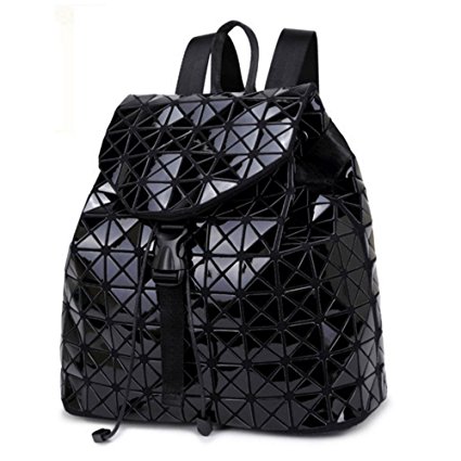 DIOMO Geometric Lingge Laser Women Backpack Travel Shoulder Bag Satchel Rucksack