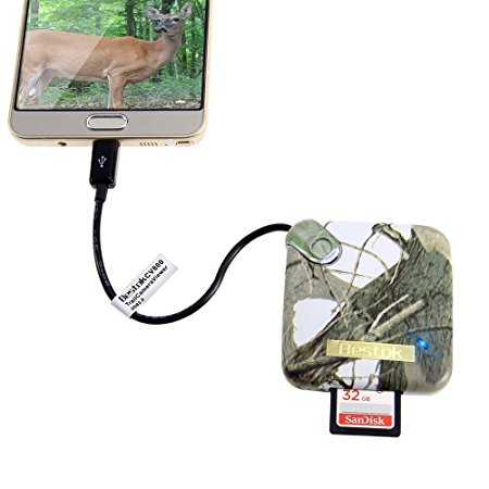 [8 in 1 Multi-port] Bestok Trail Game Camera Viewer Card Reader with 3 USB-Port for Android Phones, Micro USB Connector, Reads&Write SD(HC) / MS / TF / M2 Cards / USB Drive, Storage Case Included