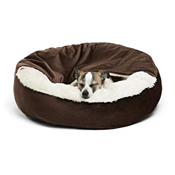 Best Friends by Sheri Cozy Cuddler, – Luxury Dog and Cat Bed with Blanket for Warmth and Security - Offers Head, Neck and Joint Support - Machine Washable, Water-Resistant Bottom - For Small Pets Up to 25lbs, Medium Pets Up to 35lbs