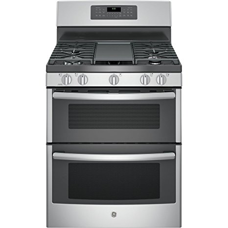 GE JGB860SEJSS 30" Stainless Steel Gas Sealed Burner Double Oven Range - Convection
