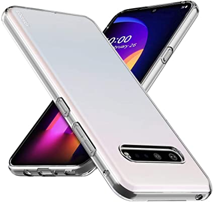 CASEVASN TPU Case Compatiable with LG V60 ThinQ/G V60, Ultra Slim Thin Anti-Scratches Flexible Clear TPU Gel Rubber Soft Skin Silicone Protective Case Cover for LG V60 ThinQ/LG V60 (Clear)