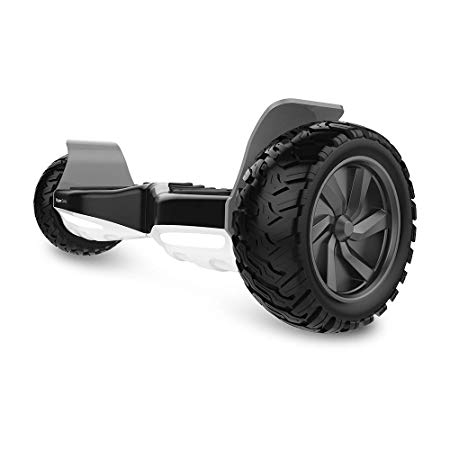 HYPER GOGO Hoverboard Black&White 8.5"-All-terrain wheel Electric Smart Self Balancing Hoverboard Scooter - HoverBoard with Bluetooth Speakers, LED Lights UL 2272 Certified (Contains carry bag)