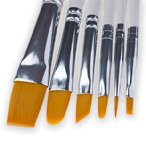 Art Paint Brush Set for Watercolor Acrylic Oil and Face Painting - Premium Quality - One Year Warranty - Bonus Sponge and Pencil - For Kids Students and Professionals - Short Handle