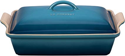 Le Creuset Heritage Stoneware 12-by-9-Inch Rectangular Dish, Marine