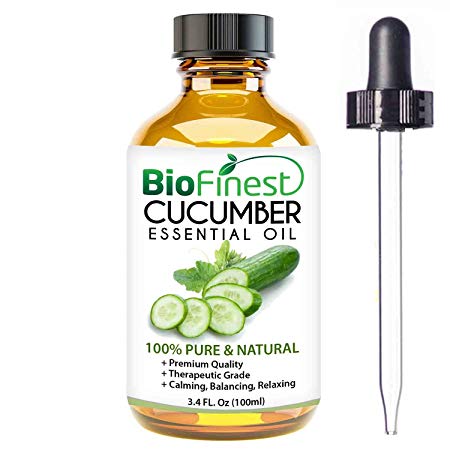 Biofinest Cucumber Seed Essential Oil - 100% Pure Undiluted, Premium Organic, Therapeutic Grade - Best for Aromatherapy, Skin Care, Soothe Wounds Cuts Acne Sunburn Wrinkles - FREE E-Book (100ml)