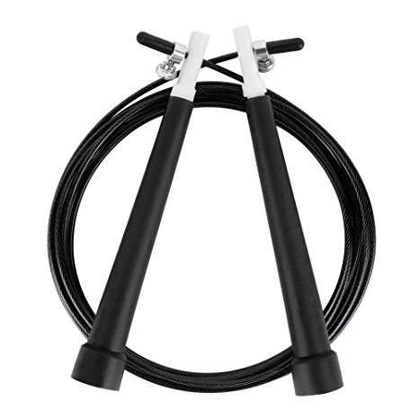 Jump Rope , ADiPROD Adjustable for Boxing MMA Speed Fitness Training Steel Wire With Silicone