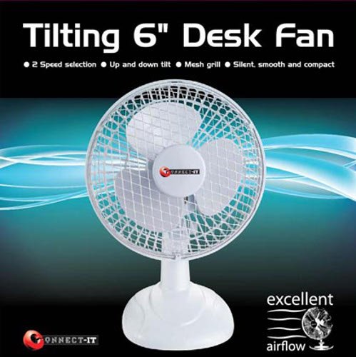 Connect IT 6-Inch Desk Fan