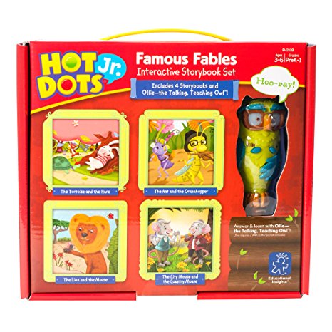 Educational Insights Hot Dots Jr. Famous Fables Interactive Storybook Set with Ollie Pen