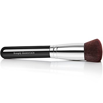 BEST ROUND KABUKI MAKEUP BRUSH for Liquid, Cream Mineral, & Powder Foundation & Face Cosmetics - Best Quality Design - Carrying Case & E-Book Included - Great Gift!