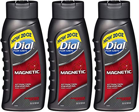 Dial for Men Magnetic, Attraction Enhancing-Pheromone Infused Body Wash, 20 Ounce (Pack of 3)