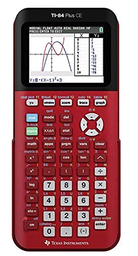 TI-84 Plus CE Color Graphing Calculator, Red