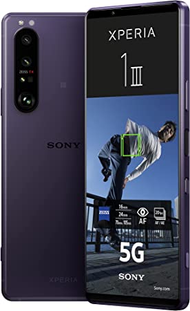 Sony Xperia 1 III - 6.5 Inch 21:9 CinemaWide 4K HDR OLED Display - 120Hz Refresh Rate - Four Lens Options - Android 11 - SIM Free - 12GB RAM - 256GB Storage - Dual SIM Hybrid - Purple