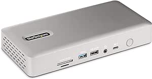 StarTech.com Thunderbolt 4 Multi-Display Docking Station, Quad/Triple/Dual Monitor Dock, 2X HDMI/2x DP, 7X USB Hub, 2.5Gb Ethernet, 98W PD