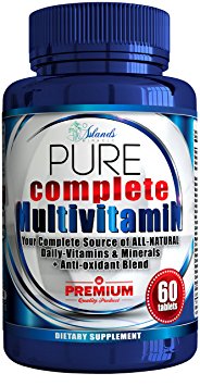 Daily Multivitamin   Antioxidant For Men & Women All Natural Vitamins A, B Complex, C, Vitamin D3 2000 IU, E, Biotin Best Complete Multivitamins & Minerals Supplements (Full 2 Month Supply)