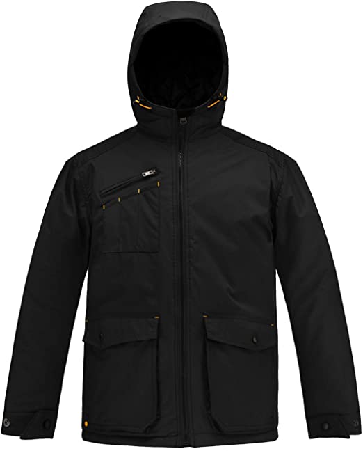 HARD LAND Men’s Outdoor Winter Jacket Hooded Waterproof Snowboard Jacket Parka Work Coat
