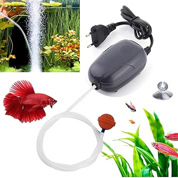 COLOURFUL® - Aquarium Silent Air Pump | Mini Aerator/Oxygen Pump for Aquarium Fish Tank or Pond | with Accessories (1Way - #290, Combo-1)