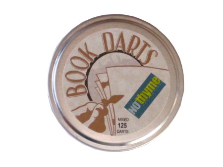 Book Darts Line Markers 125 Count Tin Mixed Metals
