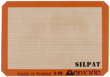Silpat AE420295-07 Premium Non-Stick Silicone Baking Mat Half Sheet Size 11-58 x 16-12