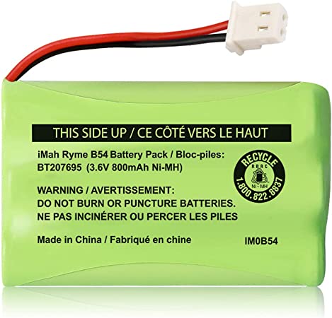 iMah BT207695 3.6V 800mAh Ni-MH Cordless Battery Pack Compatible with 4 VTech Baby Monitor Models: VM3251 VM3252 VM3253 and VM3261 only!!! | (The Size is Too Long to fit Other VTech Models)