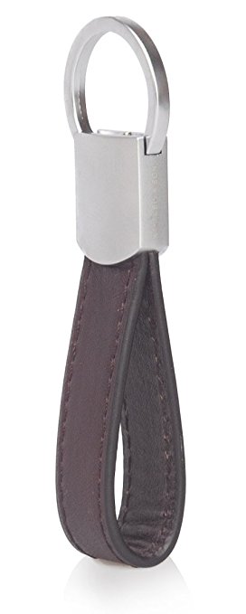 Kasper Maison Italian Leather Keychain - 4 Premium Keyrings - Elegant Packaging - Earphone Holder included - by