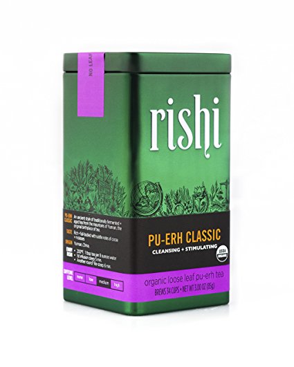 Rishi Tea Organic Pu-erh Classic Loose Leaf Tea, 3.00 Ounces Tin