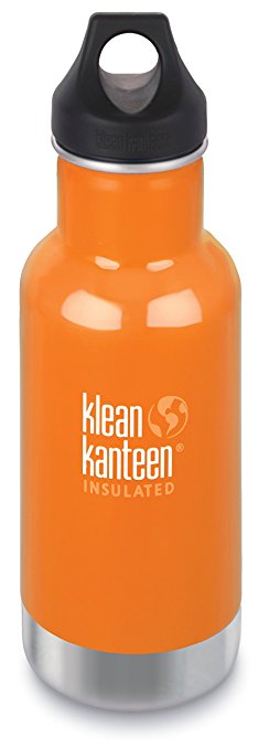 Klean Kanteen Classic Double Wall Vacuum Insulated Stainless Steel Water Bottle with Leak Proof Loop Cap