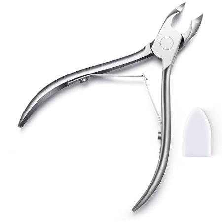 Chooling Nail Clipper for Thick Nails and Ingrown Toenails (with Double Springs) - Heavy Duty Fingernail & Toenail Clippers - Surgical Grade Stainless Steel Nail Cutters for Hangnails