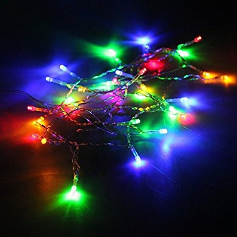 Pixnor 4M 40-LED 3-Mode Battery Powered LED String Lights Decorative Lights for Christmas /Wedding /Party (Colorful Light)